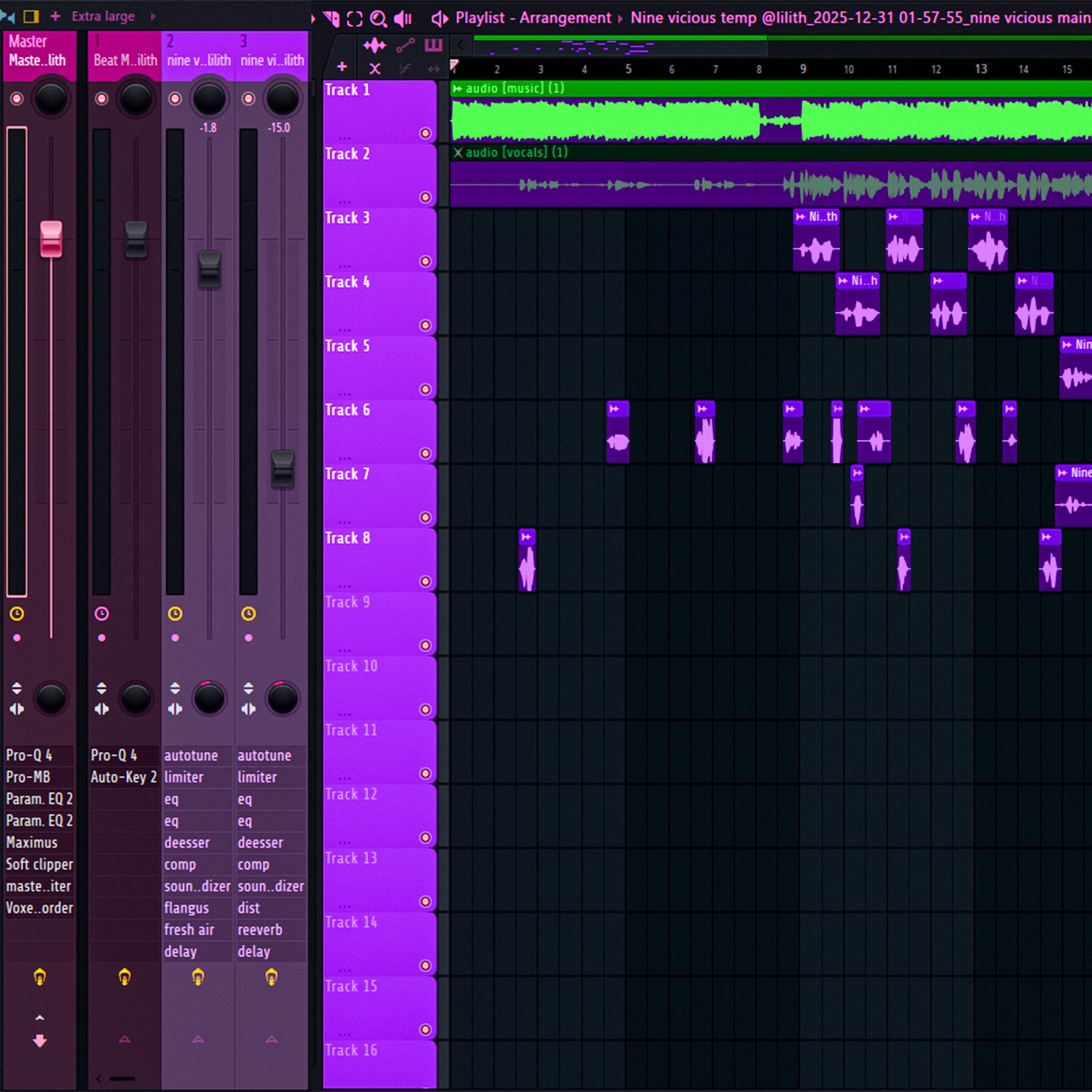 nine vicious - co-sign (lilith flp, template, main, adlib, and masters)