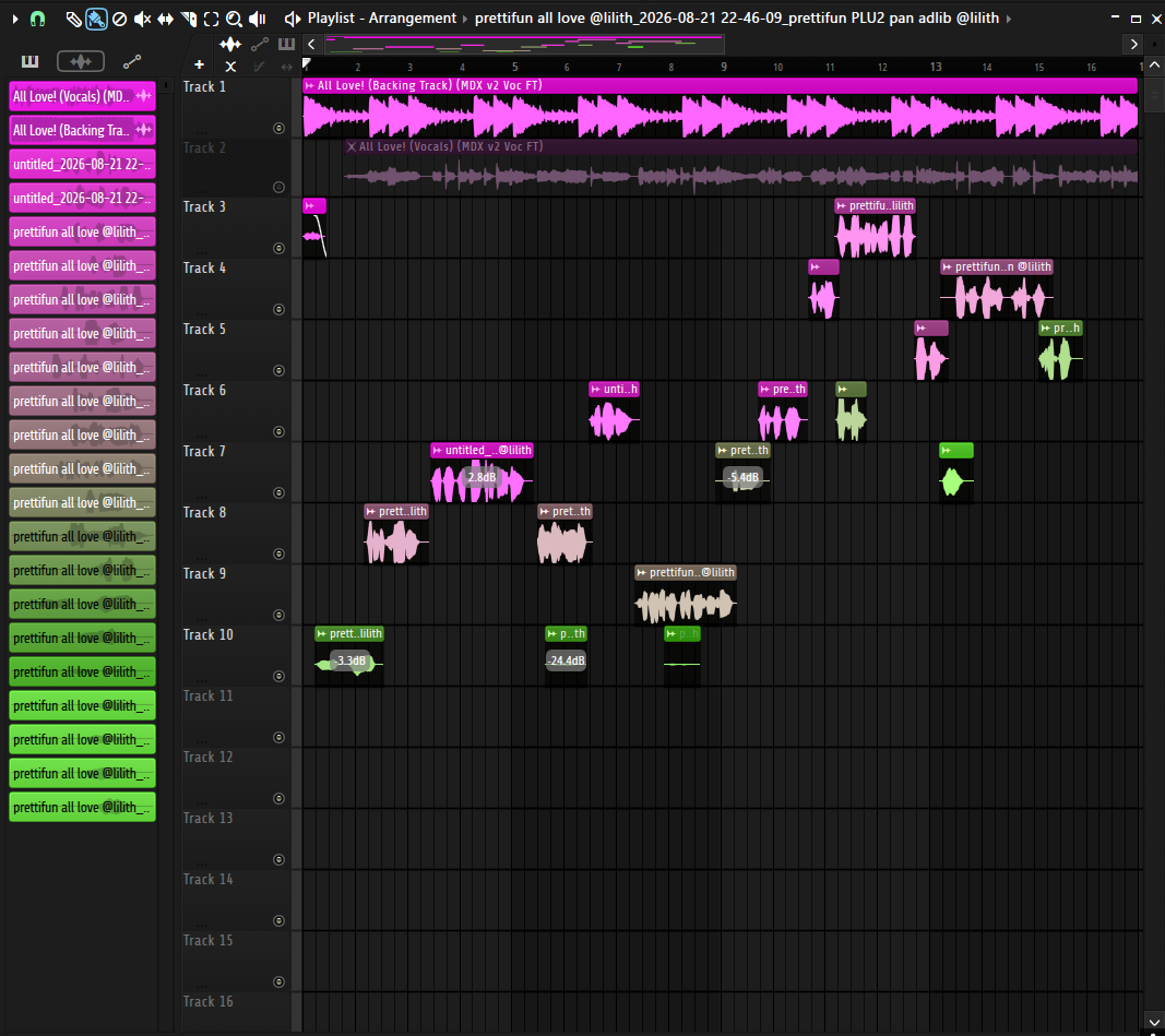 Prettifun- all love (lilith flp, template, main, adlibs, masters, and theme)